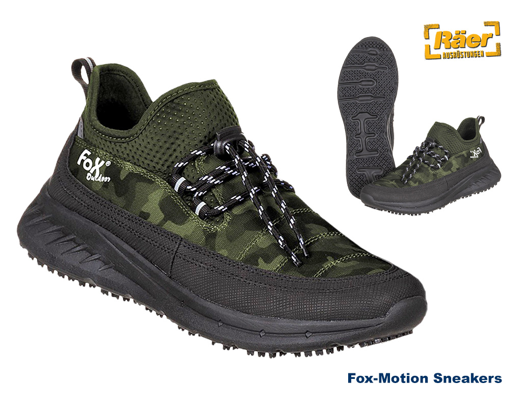 Fox-Motion Sneakers, tarn    A