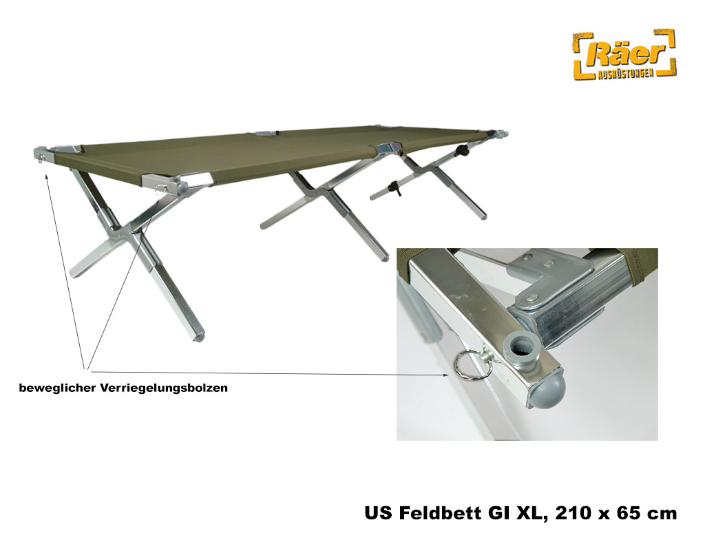 US Feldbett XL 210 x 70 x 42 cm, Gen. II    A