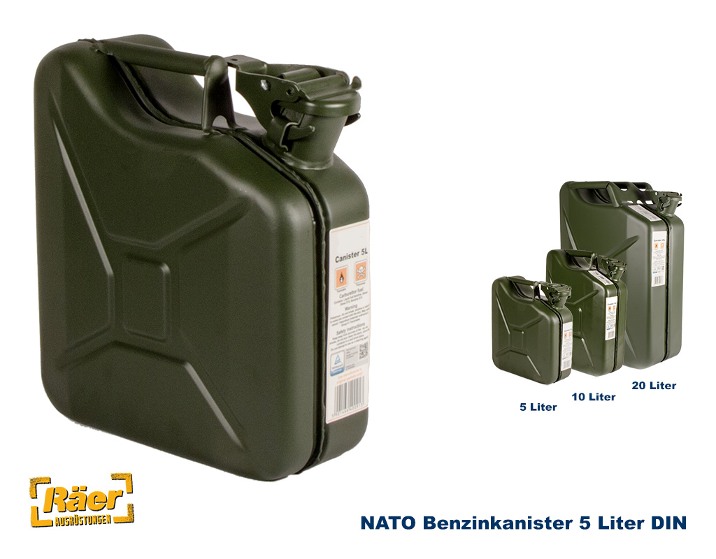 NATO Benzinkanister 5 Liter, Stahlblech A