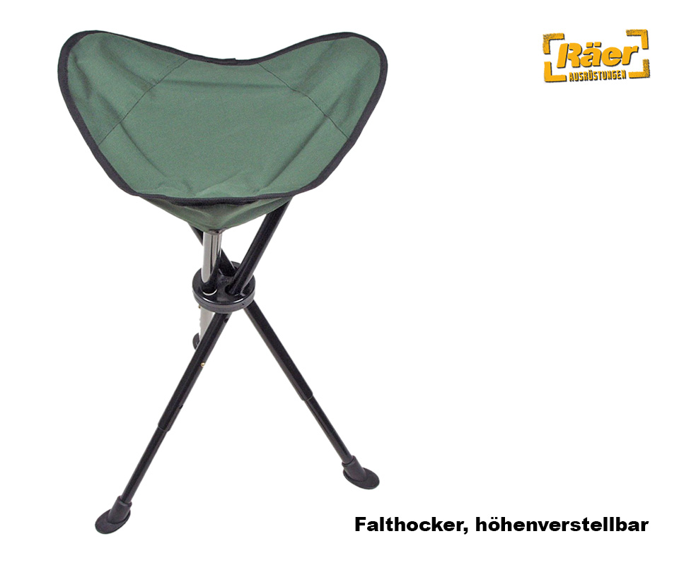 Falthocker 3-Bein, Stahl-Teleskopbeine    A