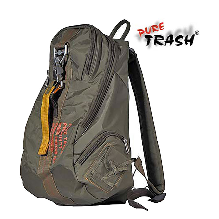 PT Rucksack klein, Karabinerhaken - Pure Trash   A