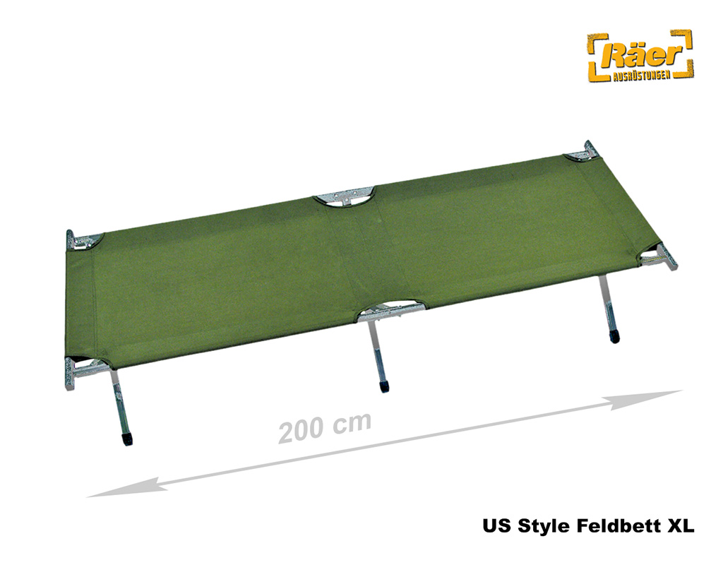 US Feldbett Style, 200 x 65 cm, extra lang    A