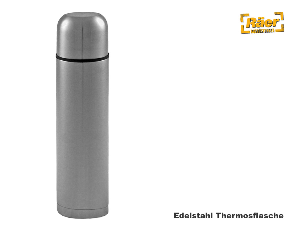 Thermosflasche, Edelstahlflasche 1 Liter, silber A