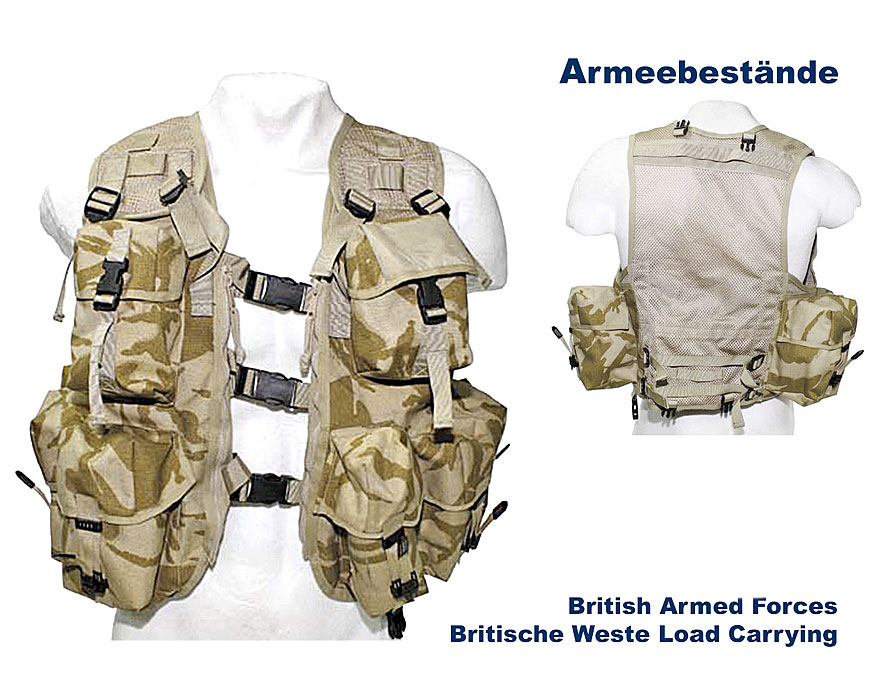 Britische Weste Load Carrying, desert    B