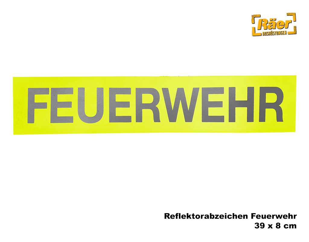 Reflektorabzeichen Feuerwehr, gelb, Reflexion    A