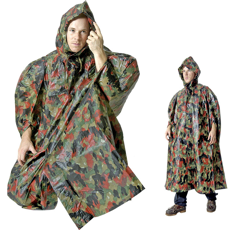Schweizer Regenponcho (Nässeschutzumhang)    A/B