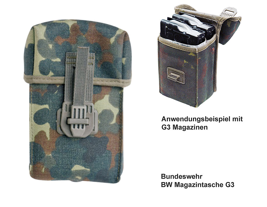 BW Magazintasche G3, flecktarn    A/B