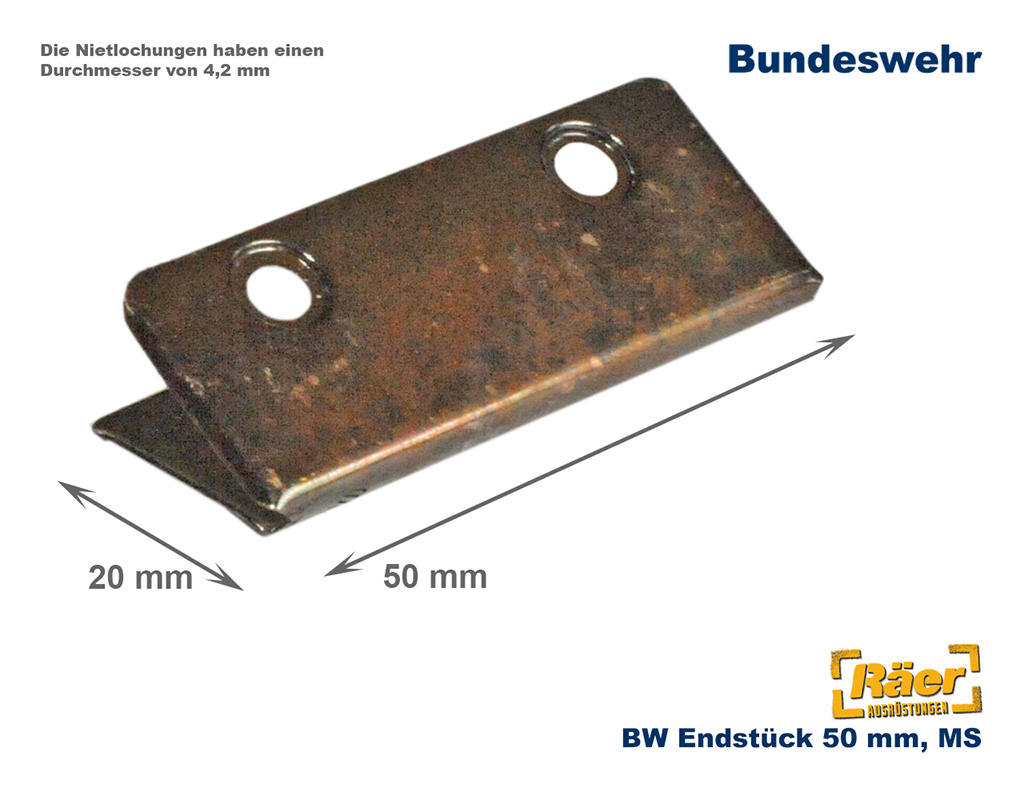 BW Endstück 50mm f. Feldkoppel    A
