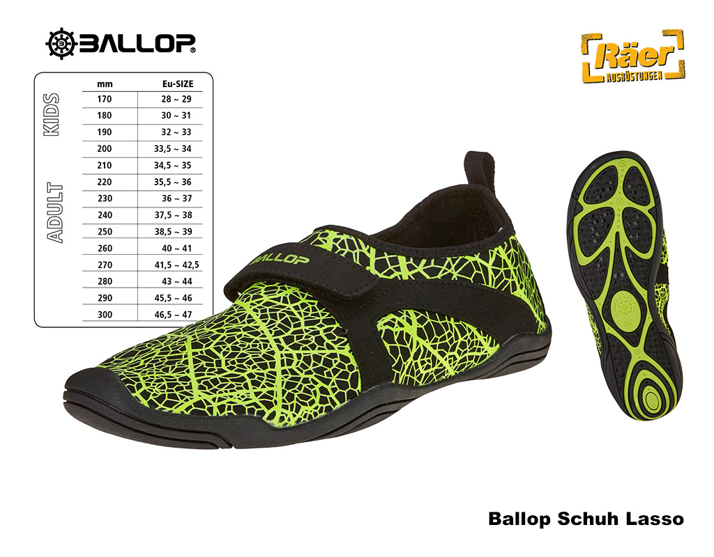 Ballop Schuh Lasso, grün    A