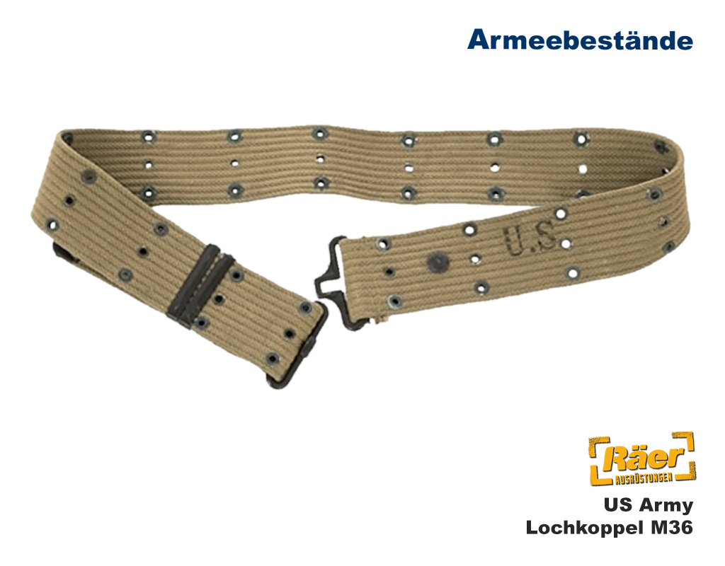 US Lochkoppel M36 khaki    A/B