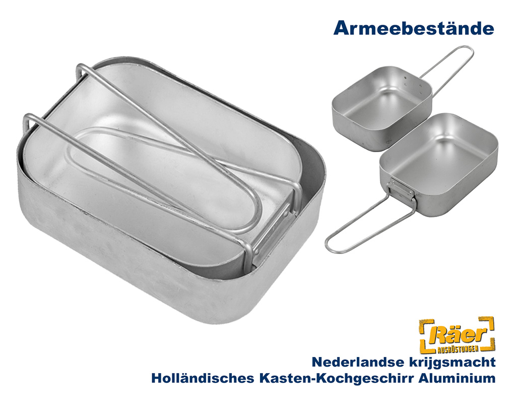 Holländisches Ess-/Kochgeschirr, 2-tlg, Alu    A/B
