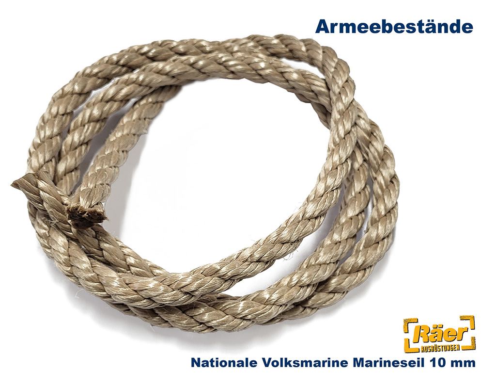 NVA Marine Kunststoffseil, 10 mm Ø, beige    A/B