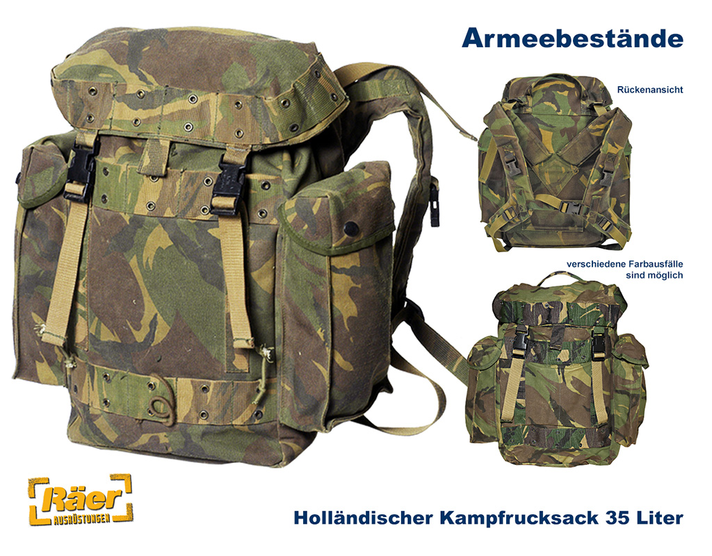 Holländischer Kampfrucksack 35, tarn    B