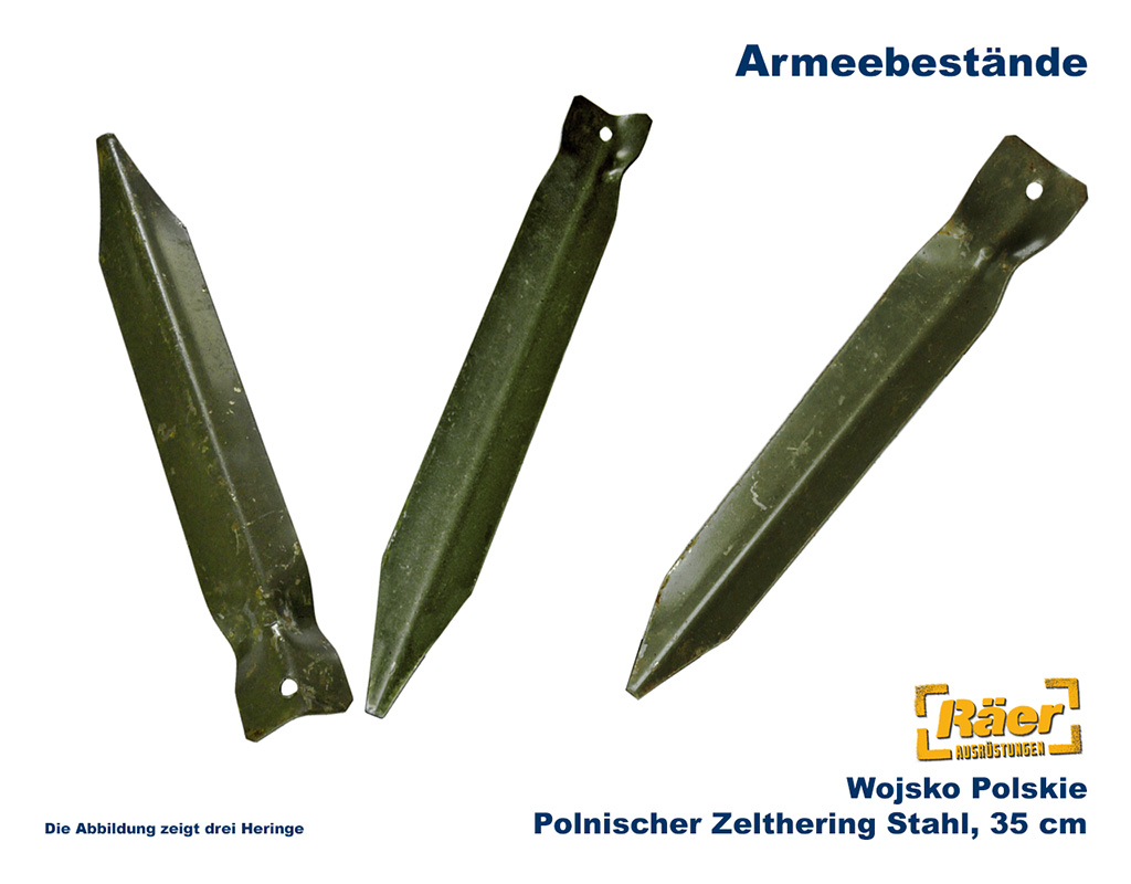 Polnischer Zelthering 34,5 cm, Stahl    A/B