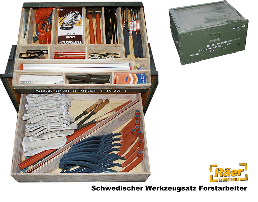 Schwedischer Werkzeugsatz Forstarbeit    A/B