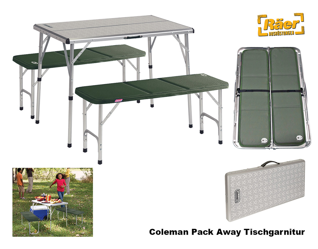 Coleman Campingtisch m. 2 Bänken Pack Away    A