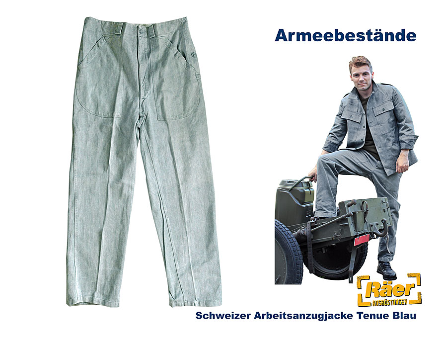 Schweizer Arbeitsanzughose - Tenue Blau    B