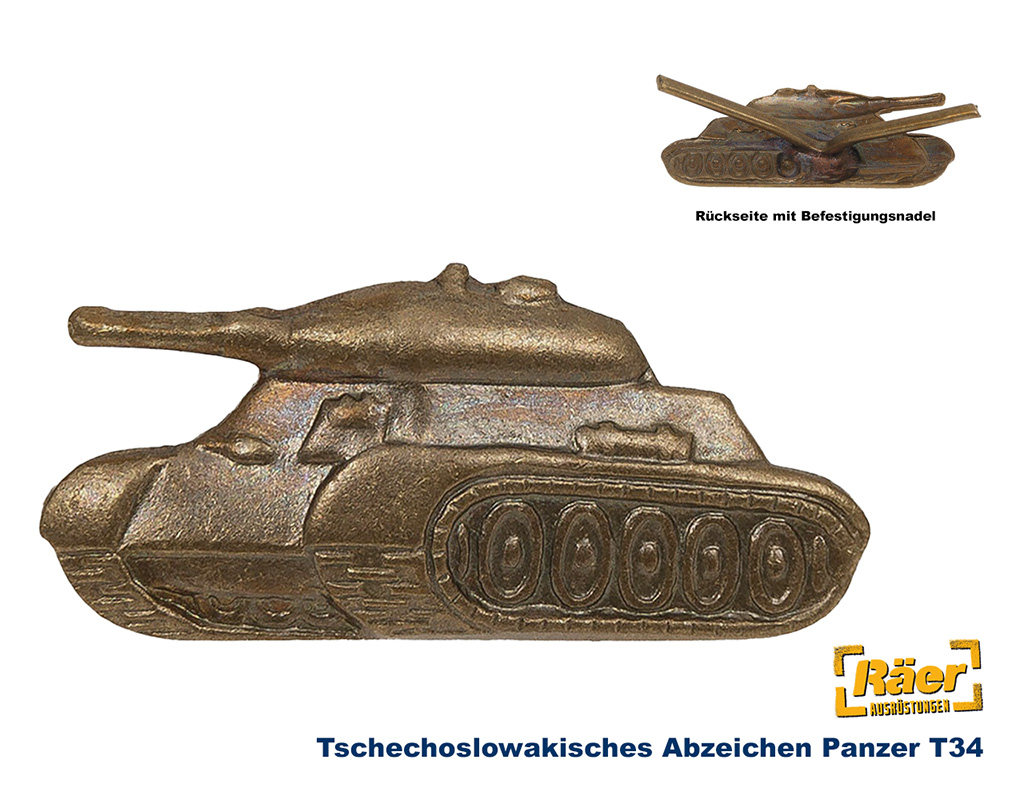 Tschechisches Metallabzeichen Kampfpanzer T34  A/B