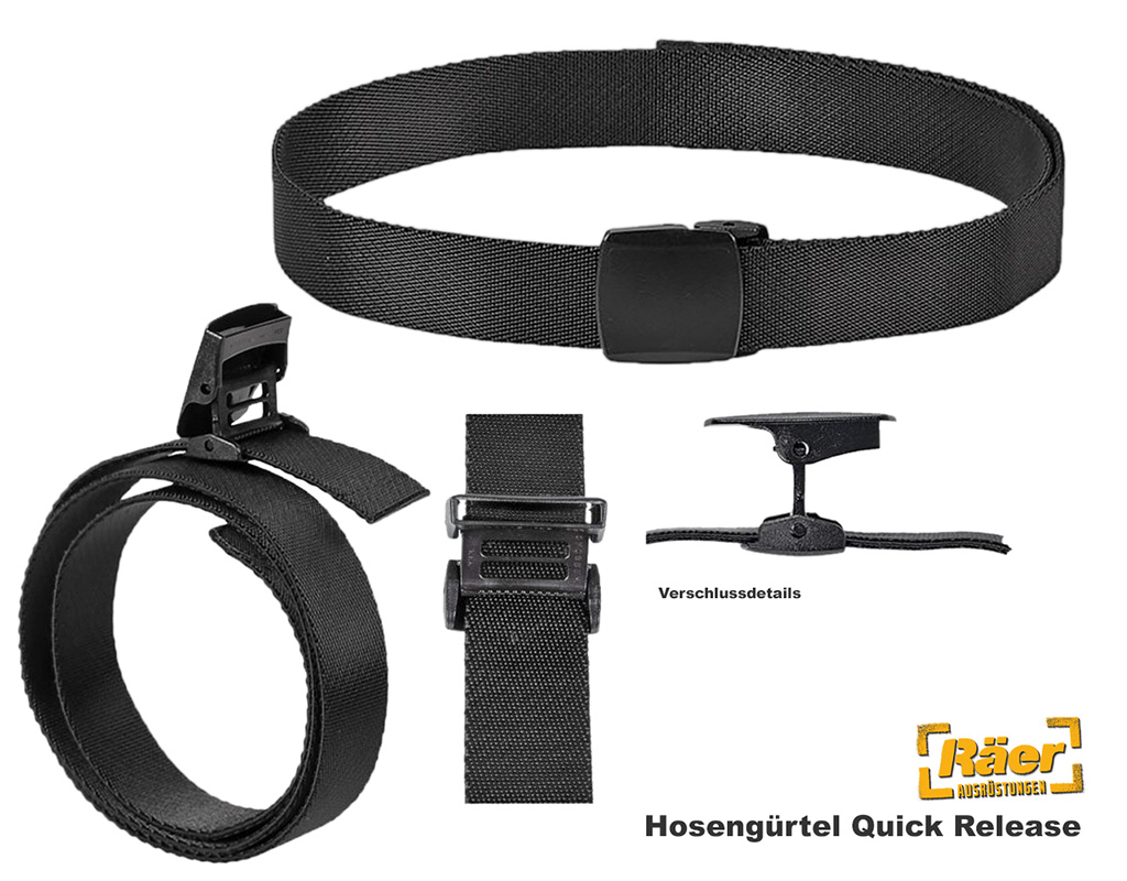 Hosengürtel Quick Release 38 mm, schwarz    A