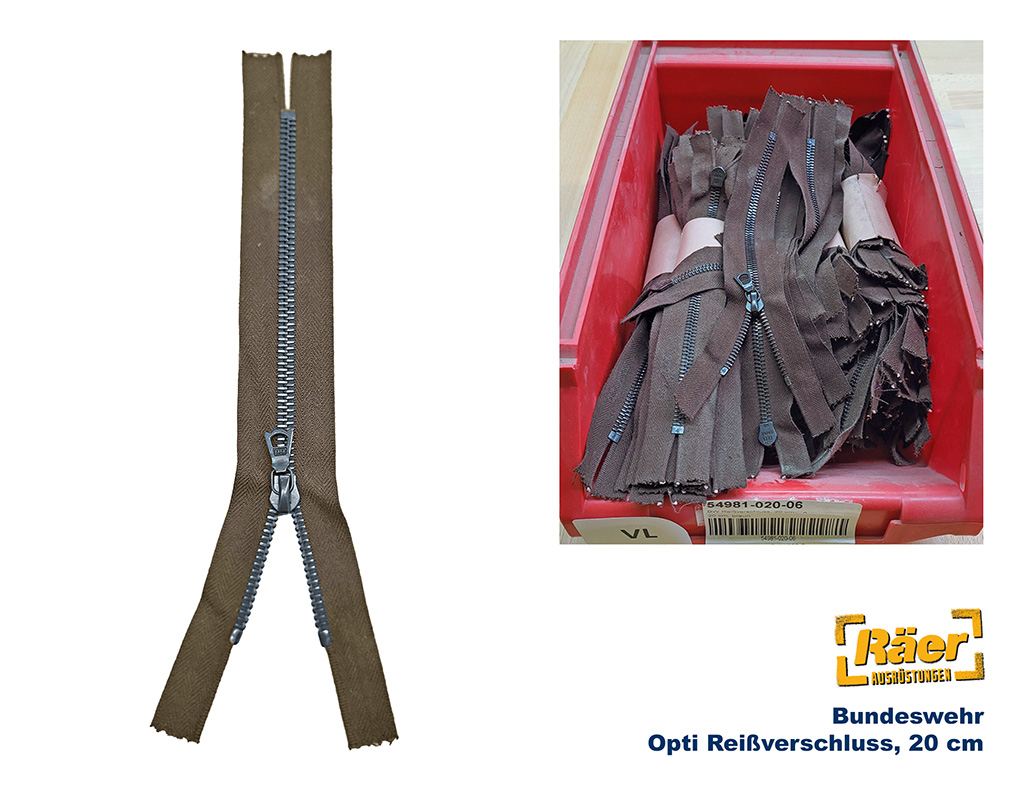 BW Reißverschluss, 20 cm, braun    A