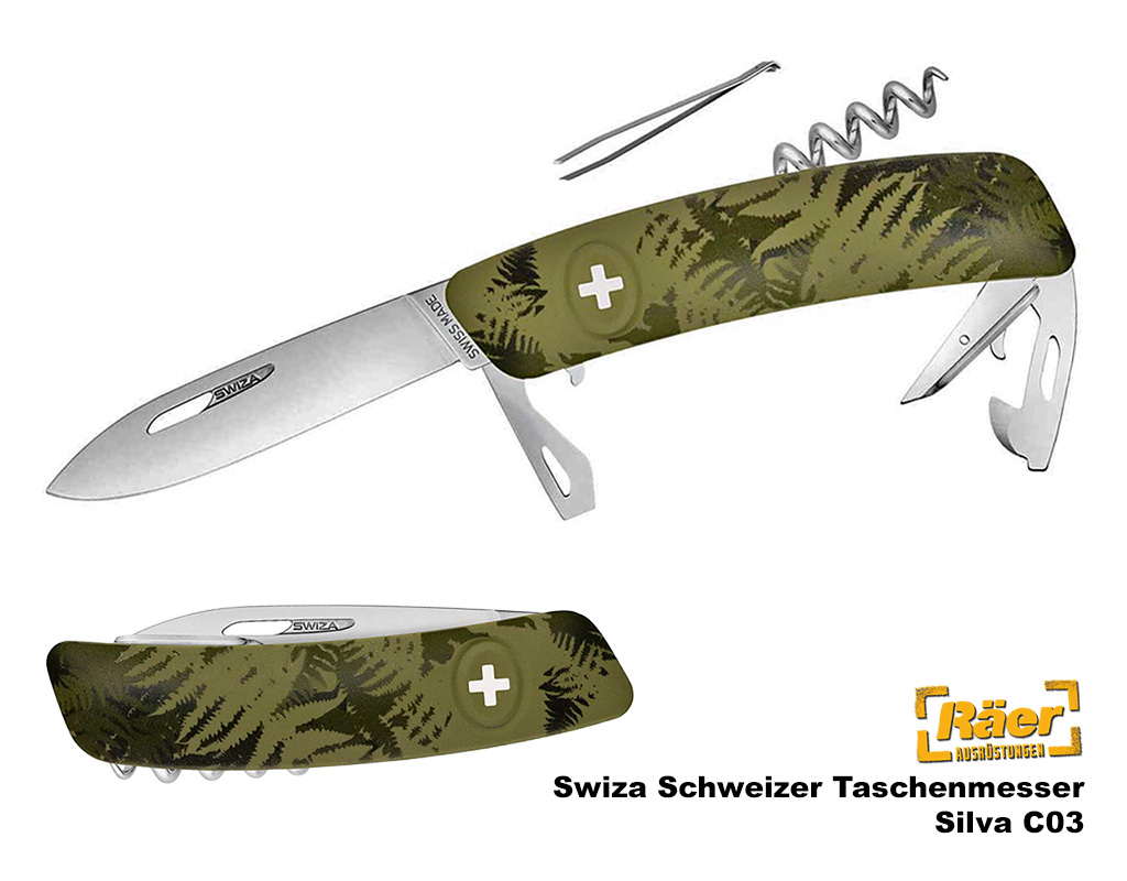 Swiza Schweizer Messer C03 Silva, camo khaki    A