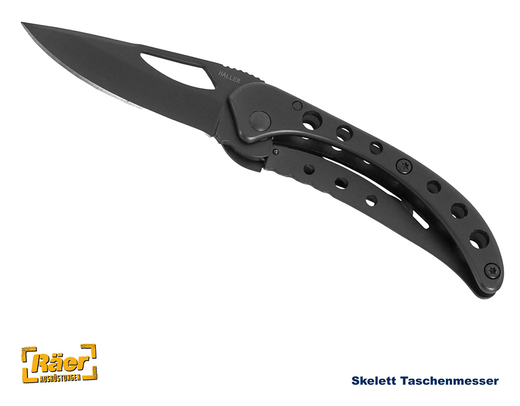 Skelett Taschenmesser 42926, schwarz    A