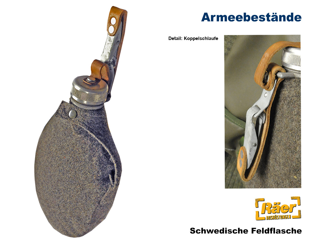 Schwedische Feldflasche, Filzbezug   B