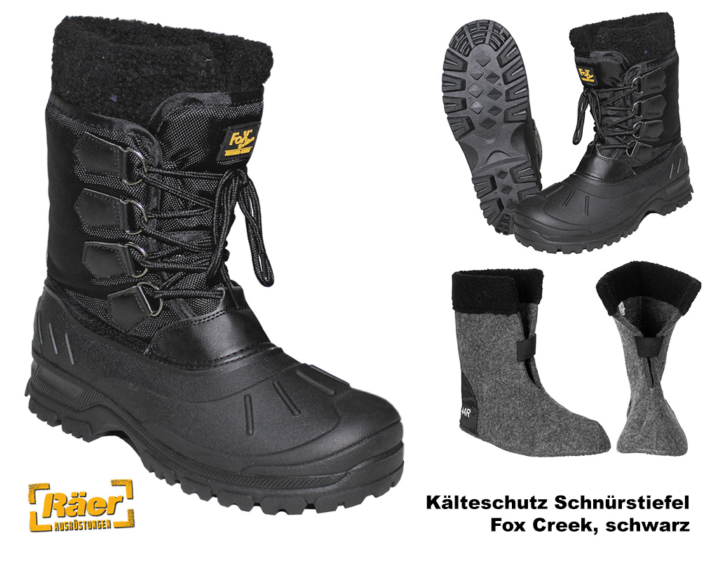 Kälteschutzstiefel geschnürt Fox Creek, schwarz  A