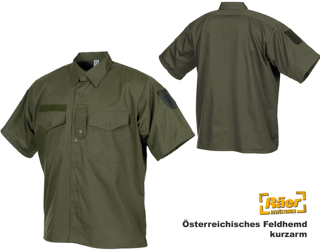 Österreichisches Feldhemd Kurzarm    A/B
