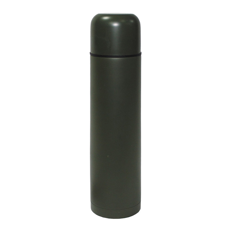 Thermosflasche, Edelstahlflasche 1 Liter, oliv   A
