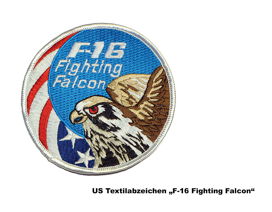 US Abzeichen "F16 Fighting Falcon". Textil    A
