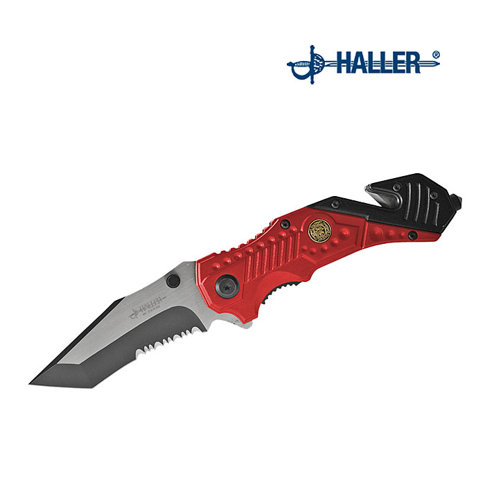 Haller Rettungsmesser rot/schwarz    A