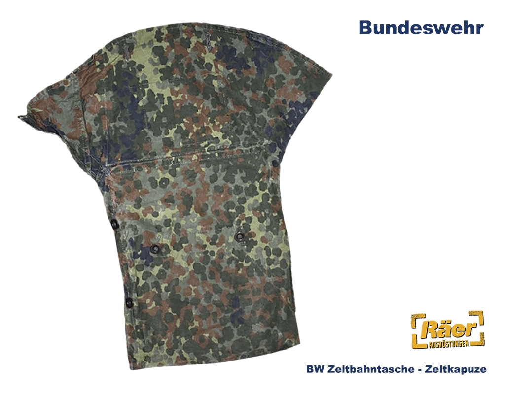 BW Zeltbahntasche - Zeltkapuze, flecktarn    C