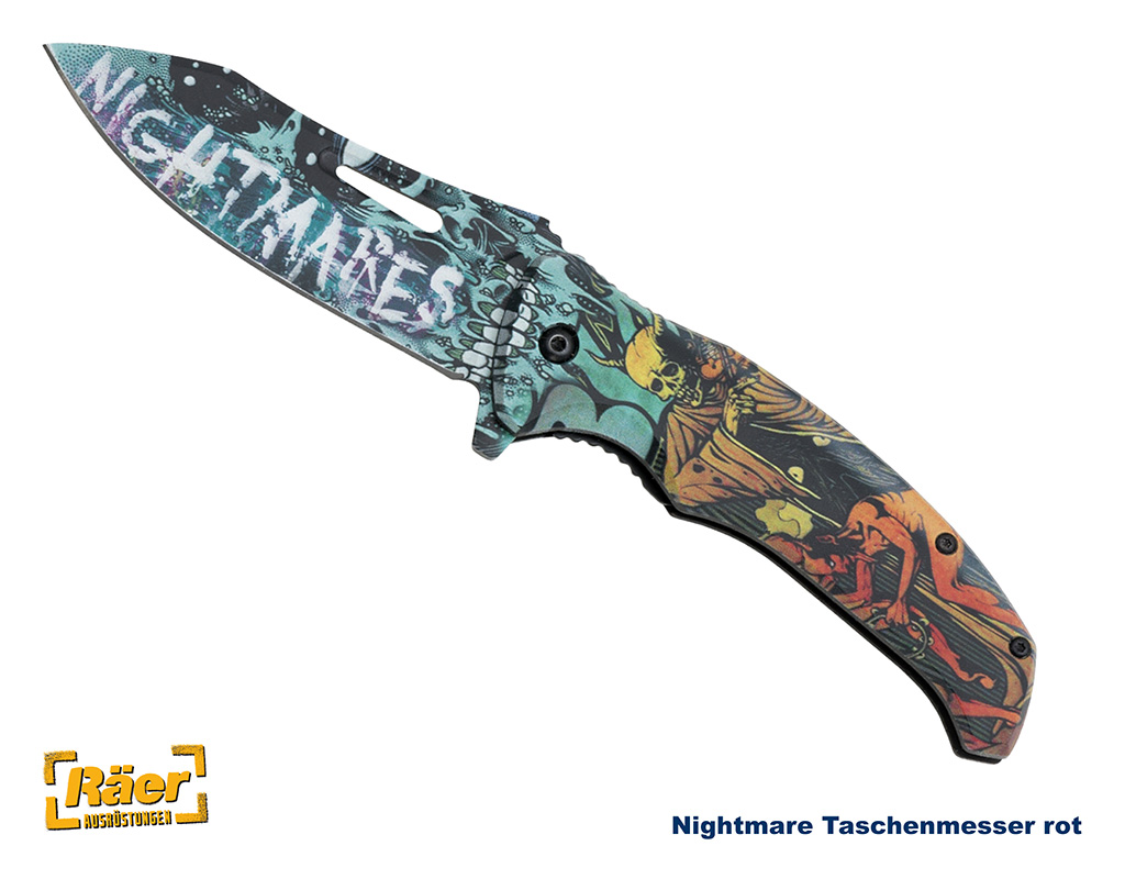 Nightmare Taschenmesser 84015, rot    A
