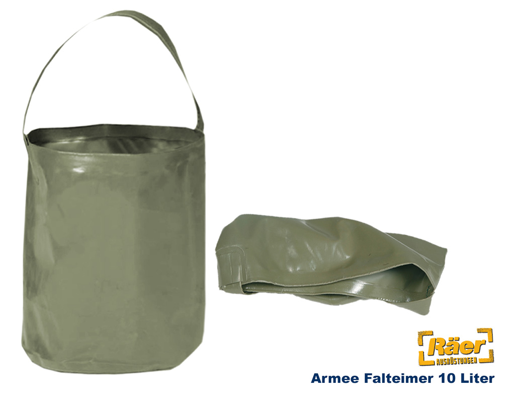 Armee Falteimer 10 Liter, Weich-PVC    A
