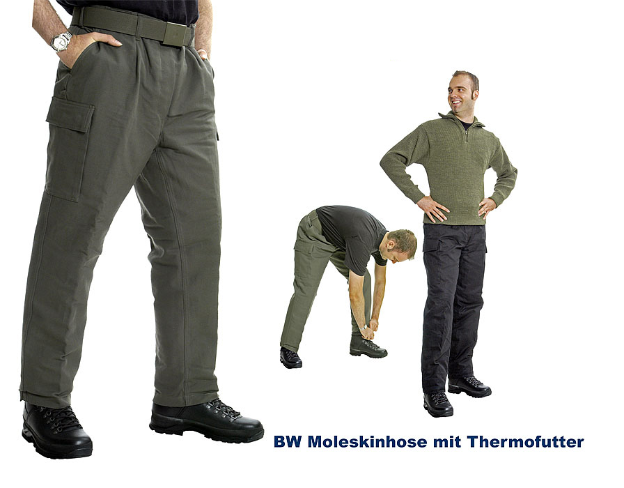 BW Moleskinhose mit Thermofutter    A