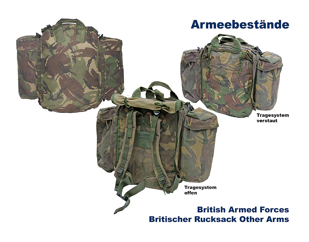 Britischer Rucksack "Other Arms" m Seitent., DPM B