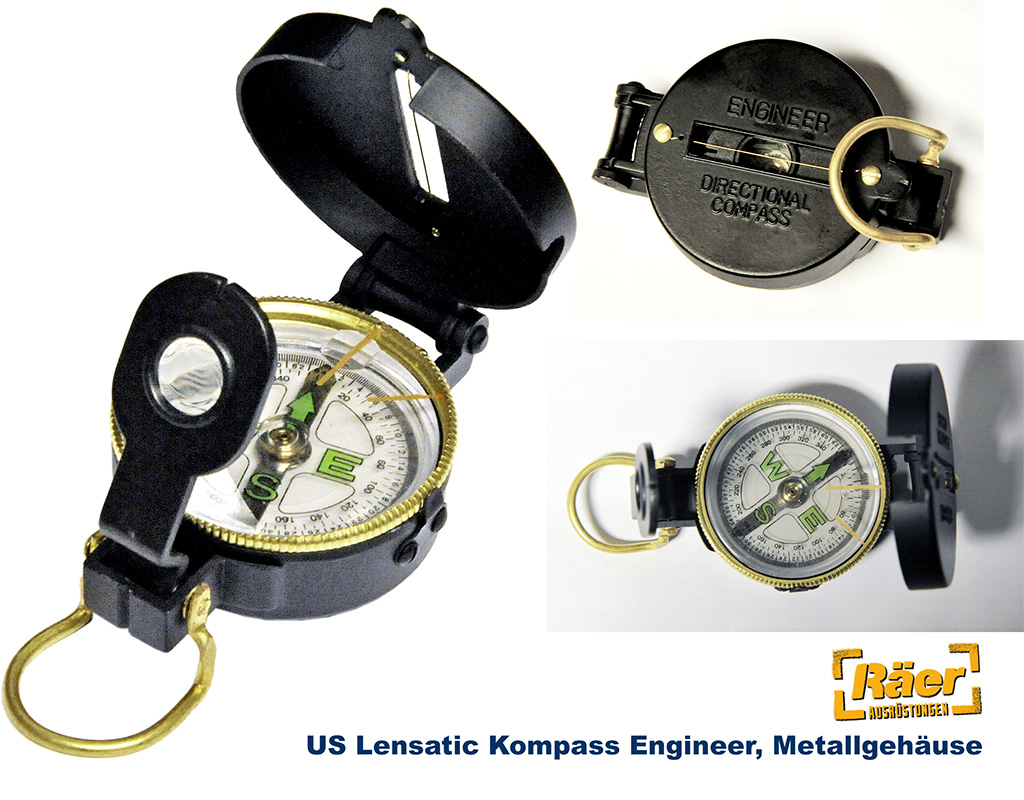 US Lensatic-Kompass Engineer, Metallgehäuse    A
