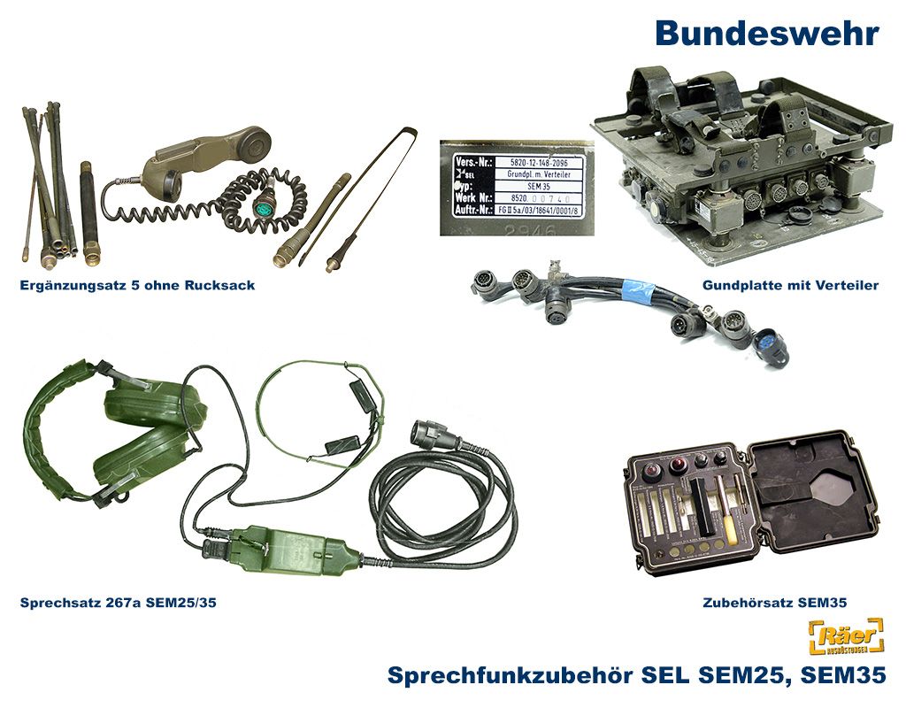 BW Sprechfunkzubehör SEL SEM35 (SEM25) B | blau, UNO | Ergänzungssatz 5 ...